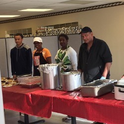 Volunteers Getting Ready to Give Food