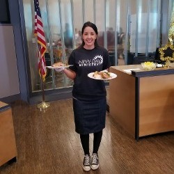 Volunteers Serving Food